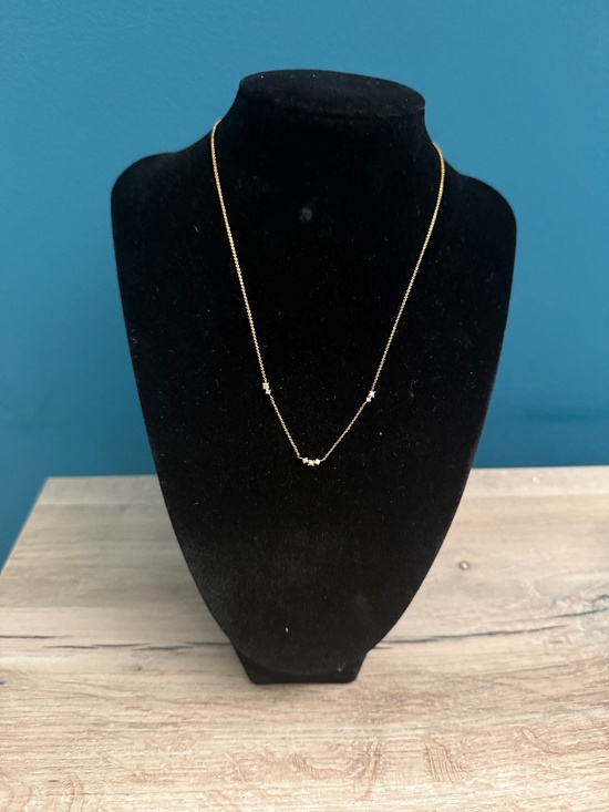 Mejuri Jewelry - Mejuri Gold Vermeil White Sapphire Station Necklace 16"